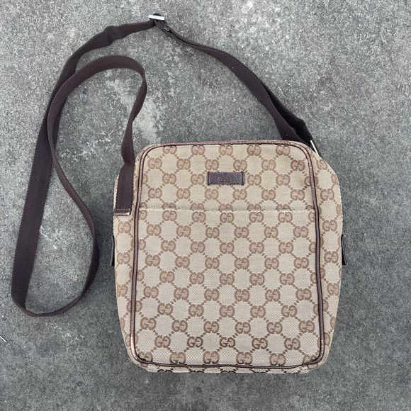 Gucci Monogram Canvas Crossbody Bag - Picture 1 of 16
